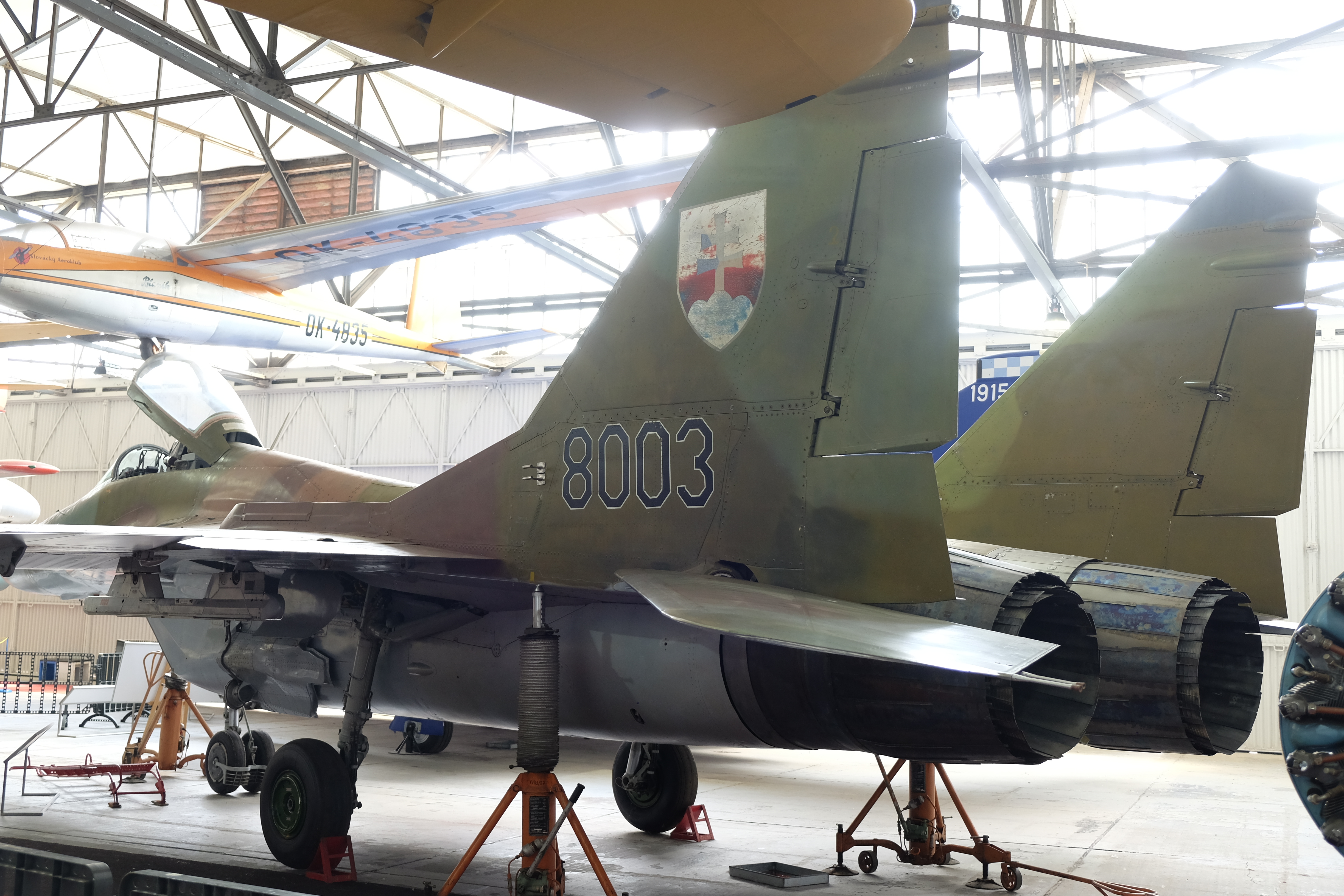 Mig29 jet fighter in Kbely aviation museum