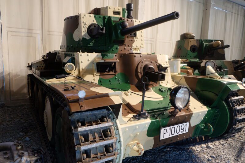 チェコのレシャニー軍事技術博物館に展示されているPRAGA38、38(t)軽戦車