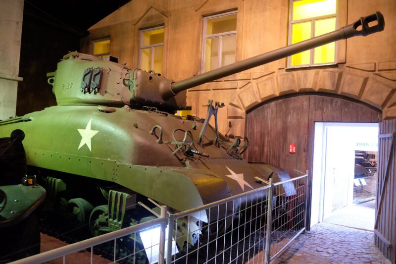 チェコのレシャニー軍事技術博物館に展示されているシャーマンM4A1戦車