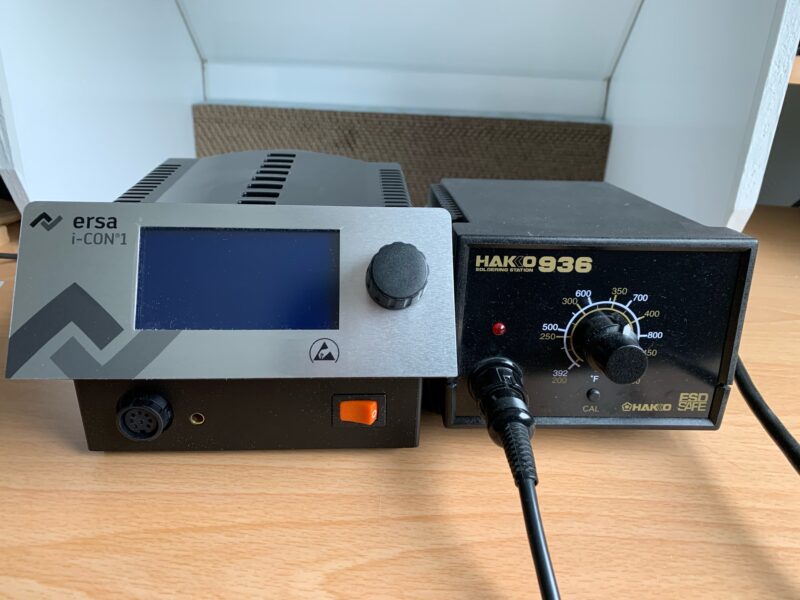 ステーションハンダゴテの比較、HAKKO936とErsa i-CON1